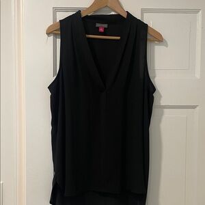 Vince Camuto Black Sleeveless V-Neck Top